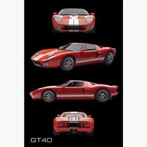 Αφίσες Μηχανές Αυτοκίνητα - Ford GT40