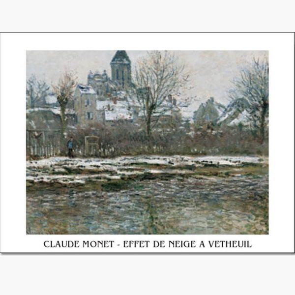 Αντίγραφα Ξένων Ζωγράφων - Claude Monet - Effet de neige a Vetheuil