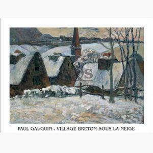 Αντίγραφα Ξένων Ζωγράφων - Paul Gaugin - Village Breton Sous La Neige