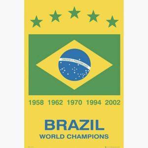 Αθλητικές Αφίσες - Football World Champions Brazil